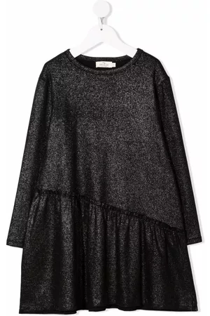 Le pandorine Vestido con efecto metalizado y volantes
