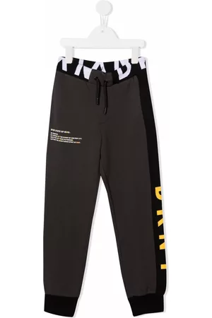 DKNY Pantalones de chándal con franjas del logo