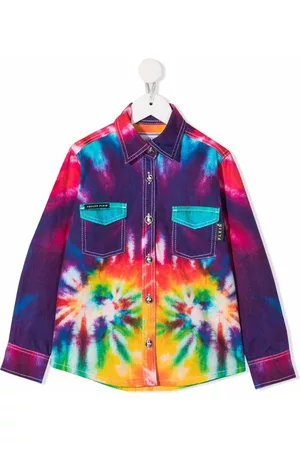 Philipp Plein Camisa vaquera con motivo tie-dye