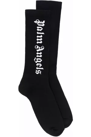 Palm Angels Calcetines con logo en intarsia
