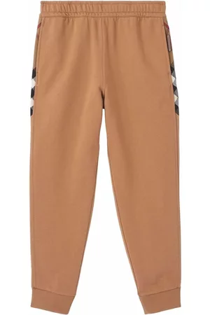 Burberry Pantalones joggers con panel a cuadros