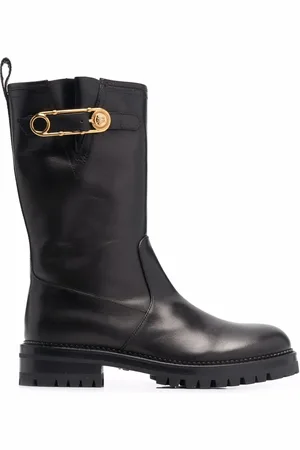 VERSACE Botas de media caña con detalle de imperdible