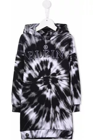 Philipp Plein Vestido con capucha y estampado tie-dye