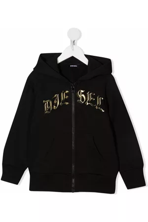 Diesel Gothic logo zipped hoodie