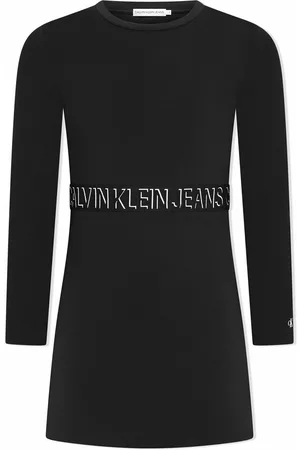 Calvin Klein Vestido con logo y manga larga