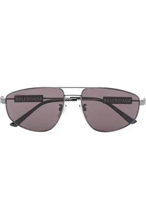 Balenciaga Gafas de sol con doble puente y montura estilo piloto