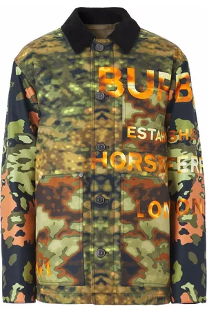 Burberry Chaqueta con motivo militar y logo
