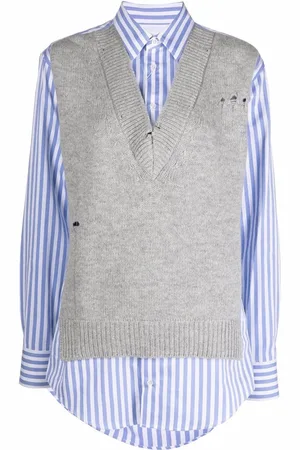 Maison Margiela Camisa Spliced con detalle de punto