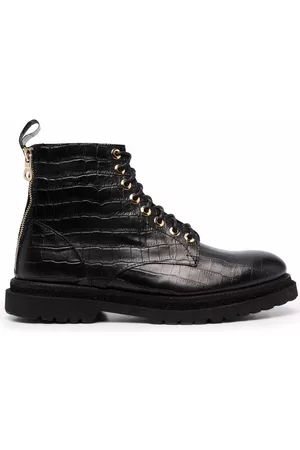 Giuliano Galiano Botas con efecto de piel de cocodrilo