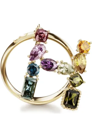 Dolce & Gabbana Anillo Rainbow Alphabet H en oro amarillo de 18kt