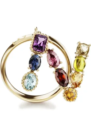 Dolce & Gabbana Anillo Rainbow Alphabet N en oro amarillo de 18kt