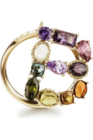 Dolce & Gabbana Anillo Rainbow Alphabet D en oro amarillo de 18kt
