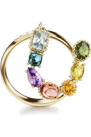 Dolce & Gabbana Anillo Rainbow Alphabet U en oro amarillo de 18kt