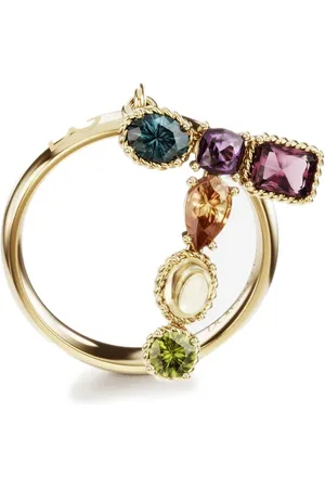 Dolce & Gabbana Anillo Rainbow Alphabet T en oro amarillo de 18kt