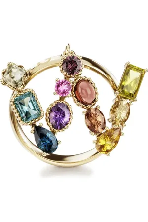 Dolce & Gabbana Anillo Rainbow Alphabet W en oro amarillo de 18kt