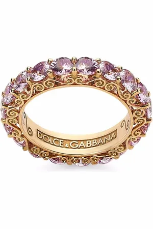 Dolce & Gabbana Anillo Heritage en oro amarillo de 18kt con zafiro