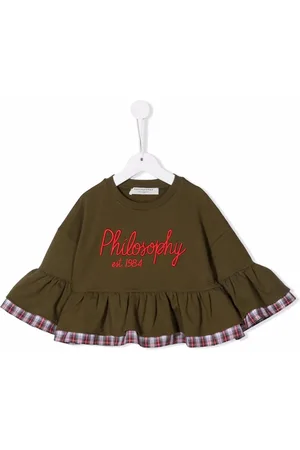 PHILOSOPHY DI LORENZO SERAFINI Top acampanado con logo estampado
