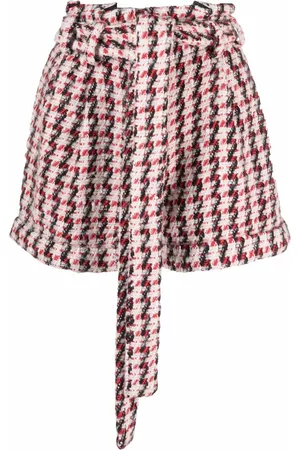 AMEN Shorts con motivo de pied de poule