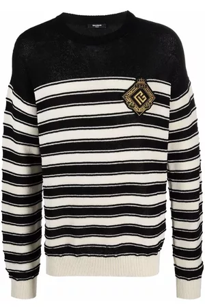 Balmain Jersey de punto con distintivo y logo