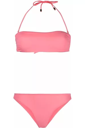 Manokhi Bikini estilo bandeau con cuello halter