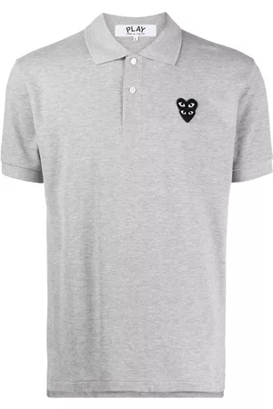 Comme des Garçons Polo con motivo de corazón doble