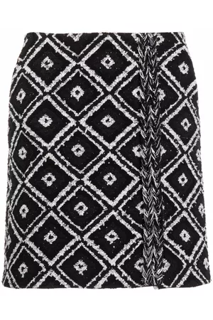 Karl Lagerfeld Minifalda cruzada de bouclé