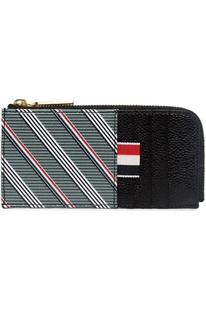 Thom Browne Cartera a rayas con cremallera