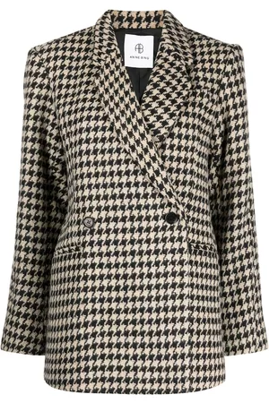 ANINE BING Blazer Kaia con motivo pied de poule
