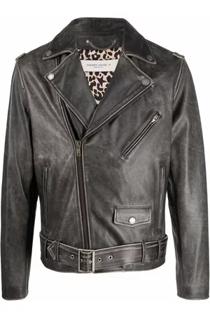 Golden Goose Chaqueta biker con textura granulada
