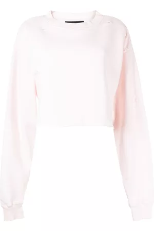 LA DETRESSE Sudadera corta con efecto desgastado