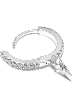 Maria Tash Pendiente Short Spike en oro blanco de 18kt