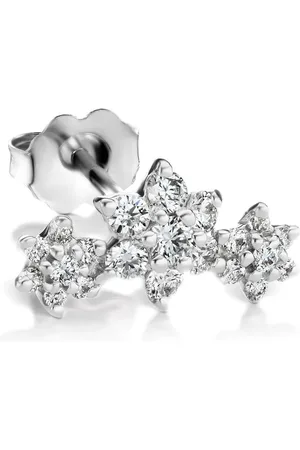Maria Tash Pendiente Flower Garland en oro blanco de 18kt con diamantes