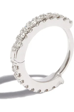 Maria Tash Pendiente Eternity en oro blanco de 18kt