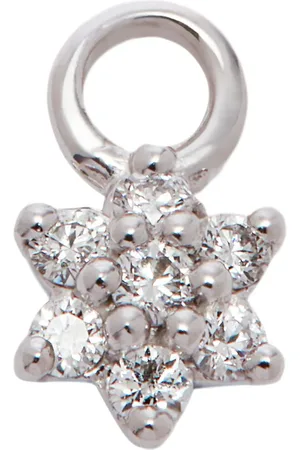 Maria Tash Charm Flower en oro blanco de 18kt