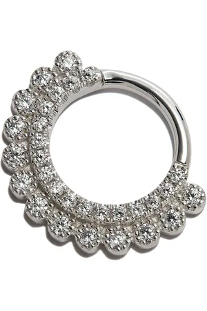 Maria Tash Pendiente Apsara Clicker en oro blanco de 18kt