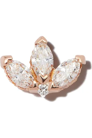 Maria Tash Pendiente Lotus en oro de 18kt con diamantes