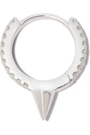 Maria Tash Pendiente Spike en oro blanco de 18kt con diamante