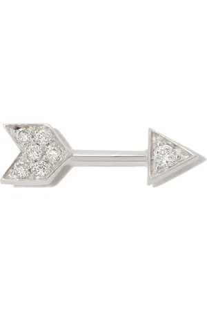 Maria Tash Pendientes Arrow en oro blanco de 18kt