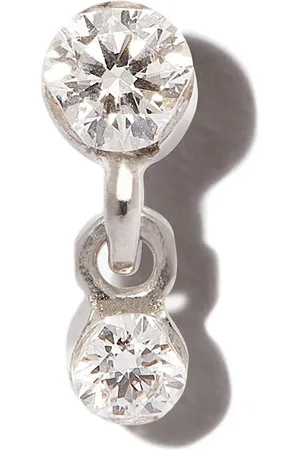 Maria Tash Pendiente en oro blanco de 18kt con diamantes