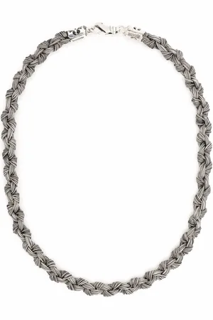 EMANUELE BICOCCHI Collar con diseño trenzado en plata de ley