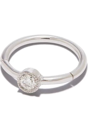 Maria Tash Pendiente Scalloped Clicker en oro blanco de 18kt