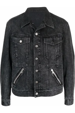 Balmain Chaqueta vaquera con detalle de cremallera