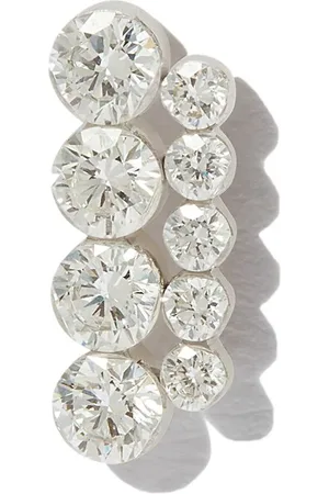 Maria Tash Pendiente Diamond Apsara Bar en oro blanco de 18kt