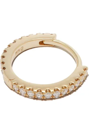 Maria Tash Pendiente Eternity en oro amarillo de 18kt con diamante en pavé