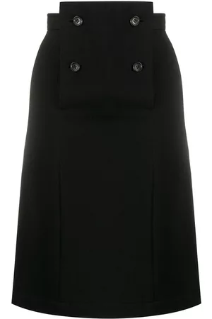 Comme des Garçons Falda recta con botones 1988