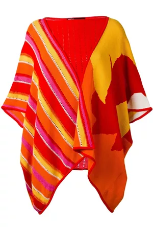 KANSAI YAMAMOTO Poncho con motivo a rayas 1980