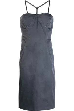 VERSACE Vestido midi estilo bustier