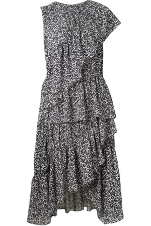 GOEN.J Vestido asimétrico con motivo floral