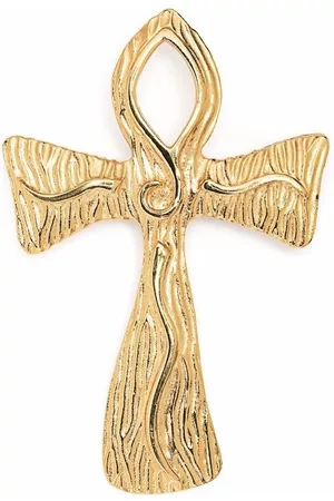 Givenchy Broche con charm de cruz 1990