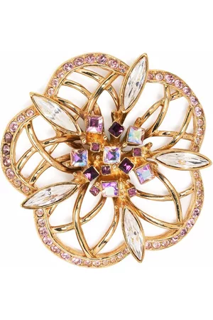 Givenchy Broche con diseño floral 1970